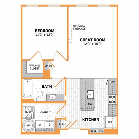 a floor plan of a two bedroom apartment